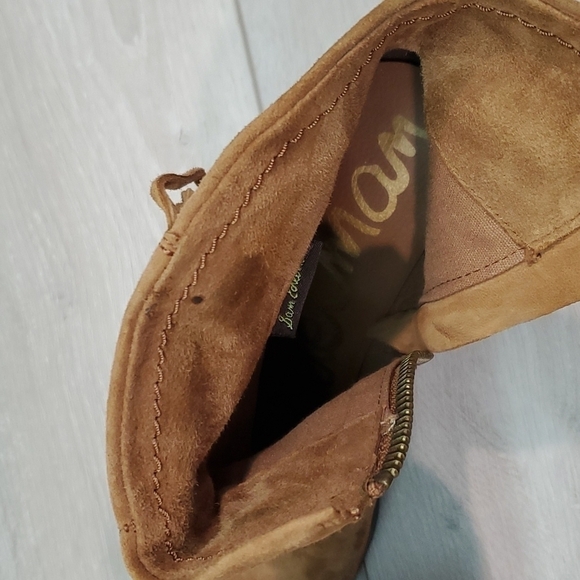 Sam Edelman Womens Louie Western Fringle Ankle Suede Booties shoes sz 8 - Picture 14 of 16